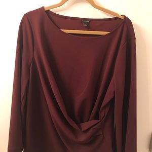 Maroon fauxwrap blouse (XXL)